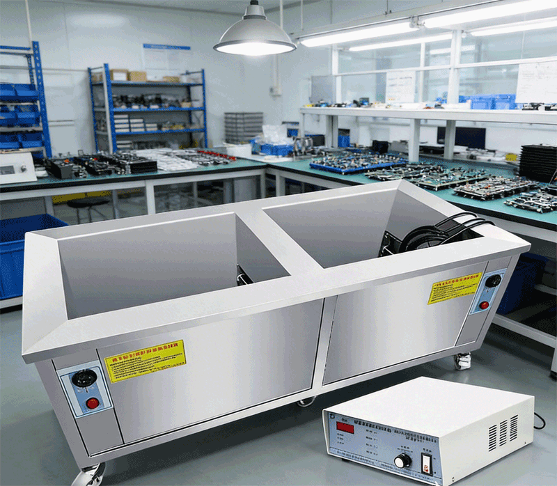 工业级超声波清洗线-全自动多槽联动